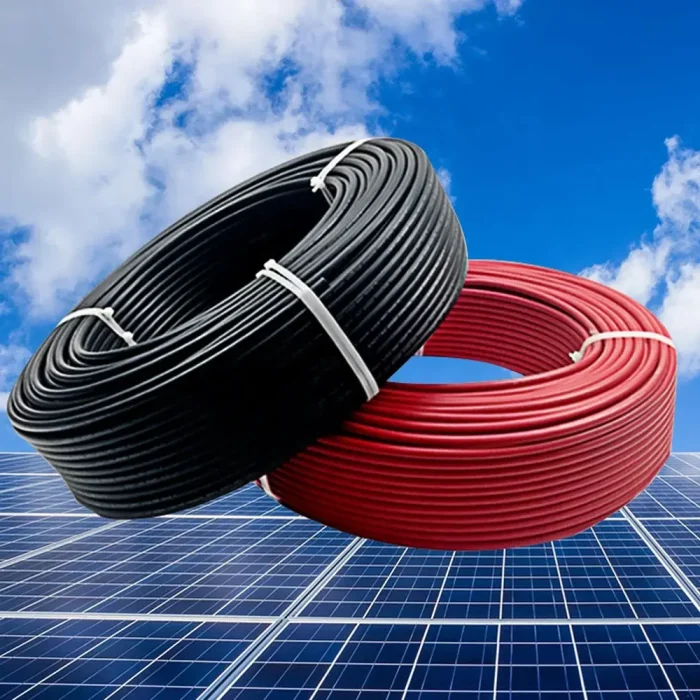 Imported 6RM (6mm²) UV Resistance Tinned Pure Copper PV Cable (Red+Black) Pair