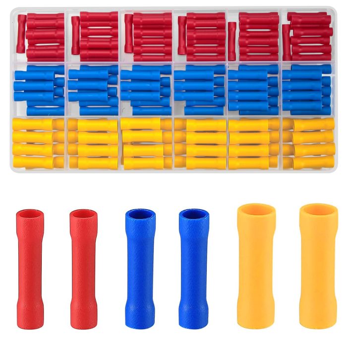 Insulated Crimp Terminals Electrical Wire Cable Butt Connectors