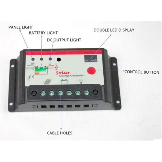 SLP122410A-PW ( 12V/24V 10A PWM Solar Controller )